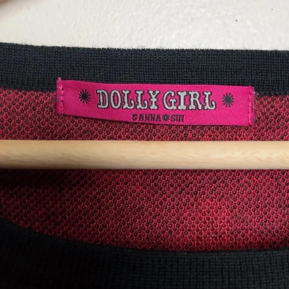 Anna Sui Dolly Girl Womens Xsmall Falling Heart Knit Sweater - Picture 5 of 8